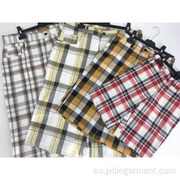 Shorts de golf a cuadros para hombre